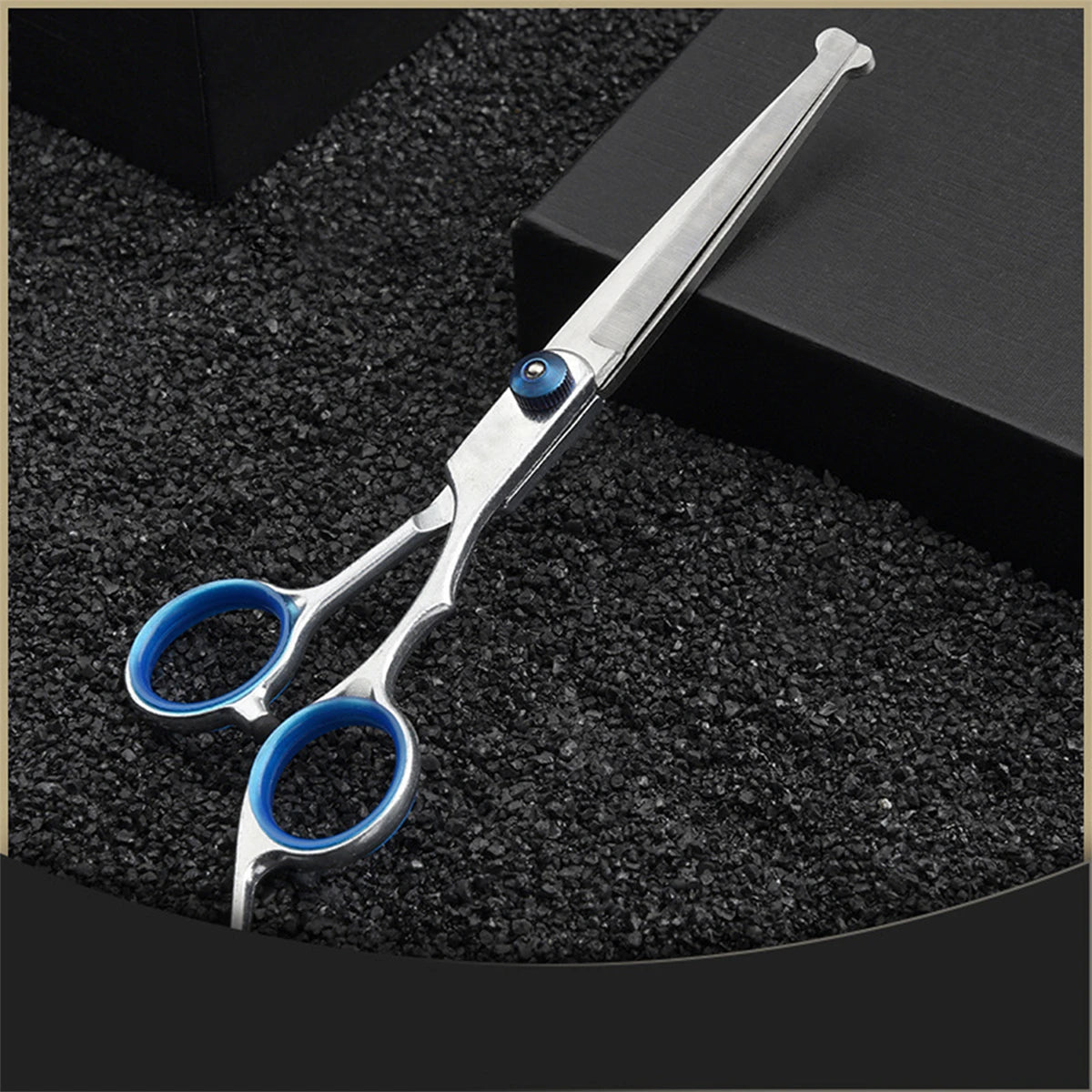 Ensemble de ciseaux de toilettage pour chiens droits et courbes en acier inoxydable 