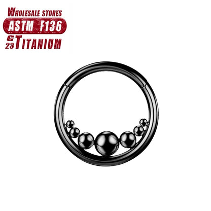 Nasenring aus implantatgeeignetem Titan – Nahtloser Klickverschluss mit Scharnier