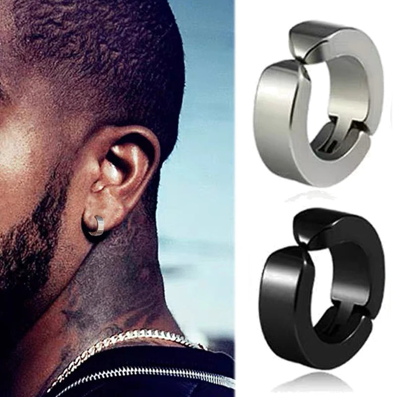Non-Piercing Clip-On Titanium Steel Magnetic Stud Earrings