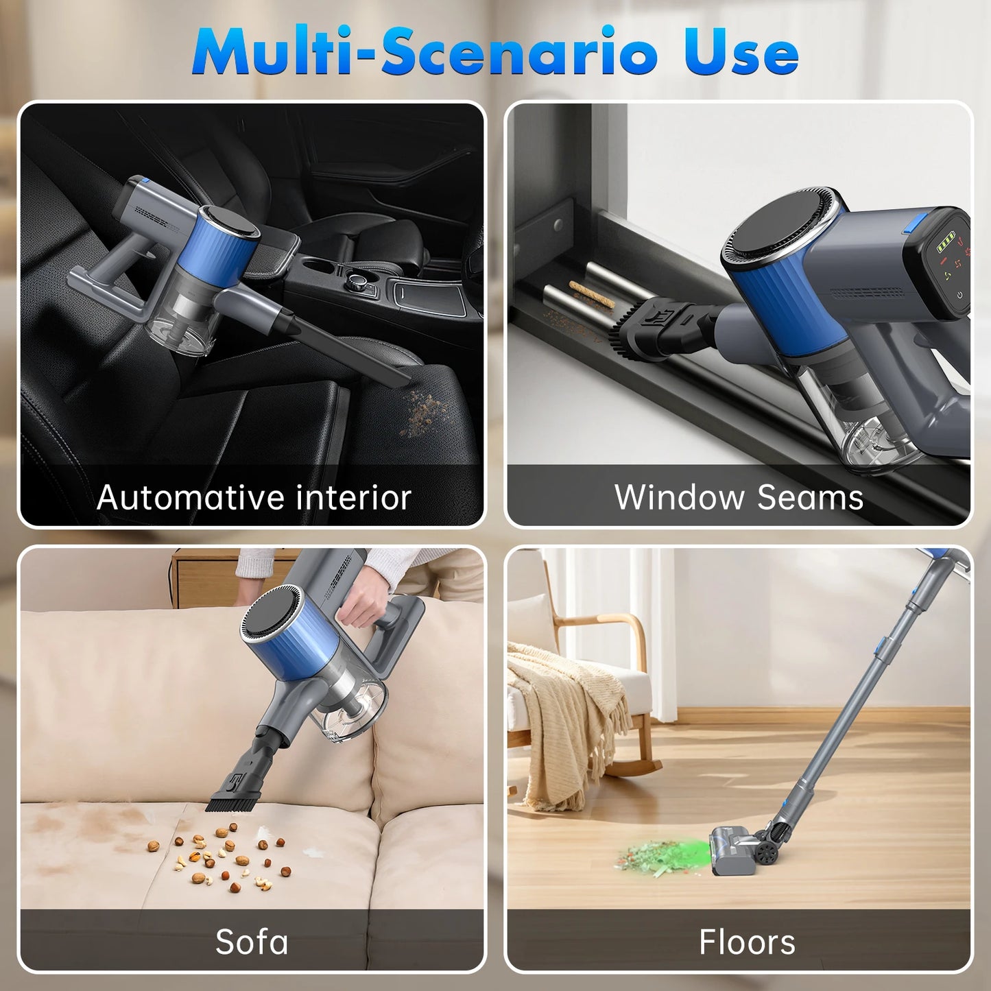 V10 Cordless Vacuum Cleaner 50KPA Powerful Suction Handheld Smart Home Vacuum