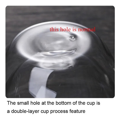 Tasse en verre transparente à double paroi résistante à la chaleur
