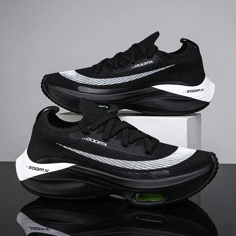 Unisex Lace-Up Round Toe Running Sneakers