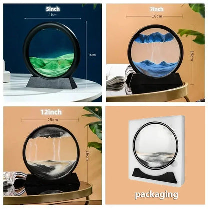 Round 3D Deep Sea Sandscape Sand Art