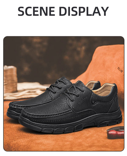 Handgefertigte lässige Winterschuhe aus Leder für Herren