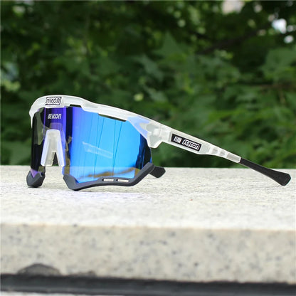 Unisex Sport UV400 photochrome Fahrradsonnenbrille 