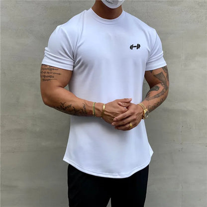 Herren Bodybuilding Fitness Kurzarm-T-Shirt aus Baumwolle
