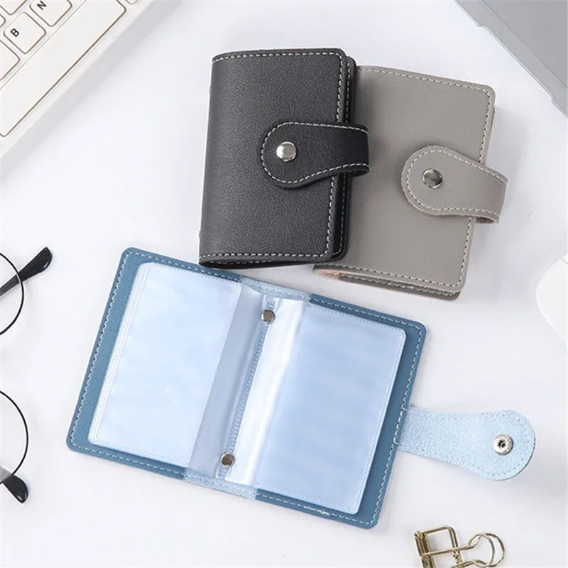 Unisex RFID Blocking Leather Credit Card Holder Wallet – 26 Slot ID Card Organizer Case