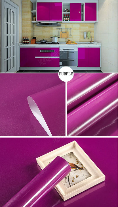 Decorative Wall Paper Furniture Renovation Stickers Kitchen Cabinet Waterproof Wallpaper.
