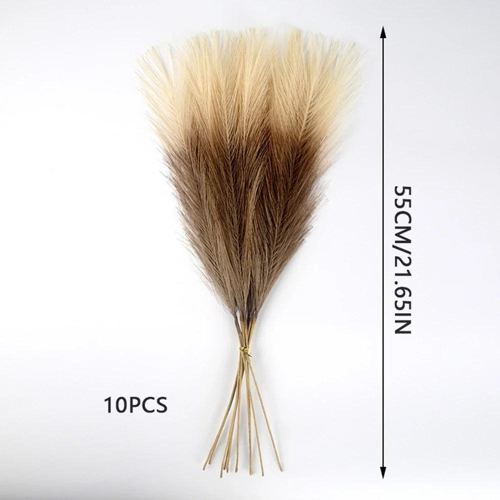 10Pcs Artificial Pampas Grass Fake Plant
