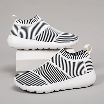 Atmungsaktive Damen-Sneaker aus Mesh – Bequeme Slipper zum Hineinschlüpfen, leichte Schuhe mit weicher Sohle