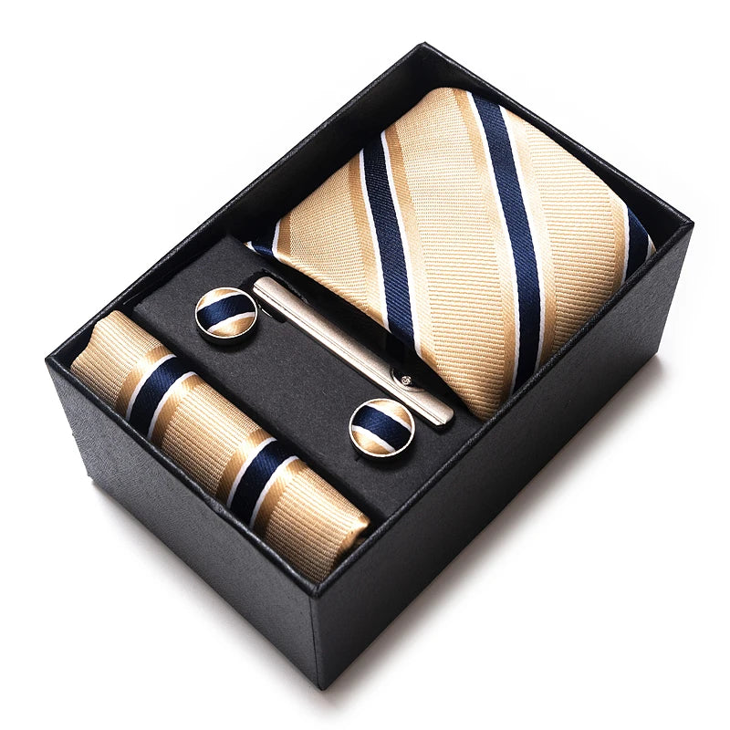 Tie Handkerchief Cufflink Set For Men