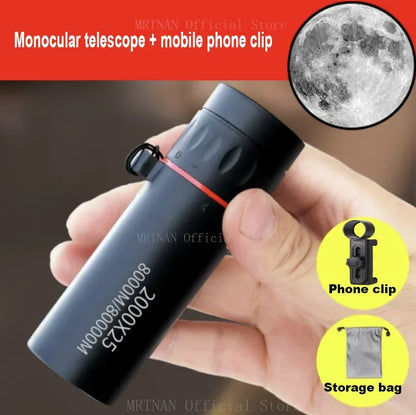 Mini tragbares 2000x25 HD Monokular-Teleskop - Handy-Teleskop