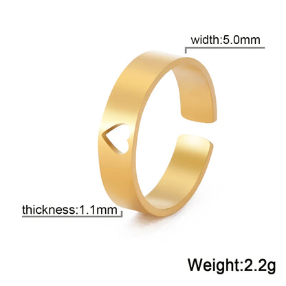 Bagues de couple en acier inoxydable en forme de cœur et de papillon – Bagues d'amour assorties