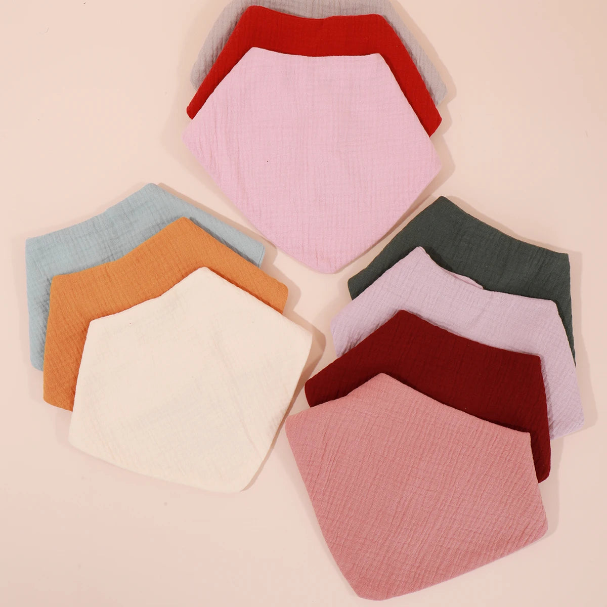 Neugeborenes Baby füttert Sabberlätzchen, Baumwollzubehör, einfarbig