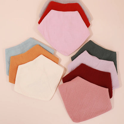 Neugeborenes Baby füttert Sabberlätzchen, Baumwollzubehör, einfarbig