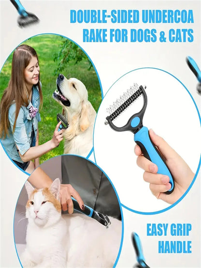 Professional Fur Knot Cutter  Double Sided Dog Undercoat Brush
