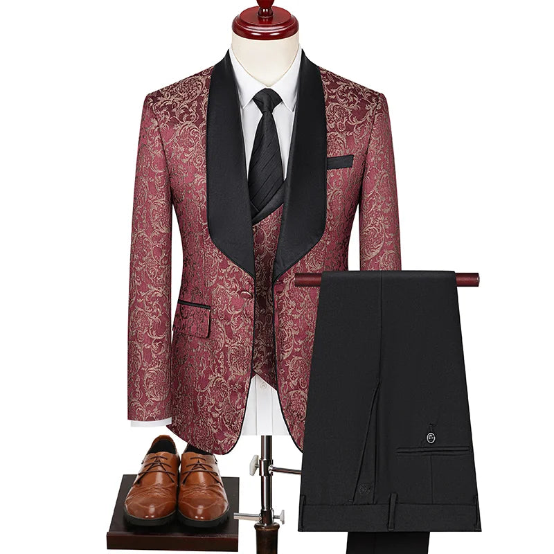 Costume de mariage 2 pièces pour hommes, smoking de smoking champagne sur mesure