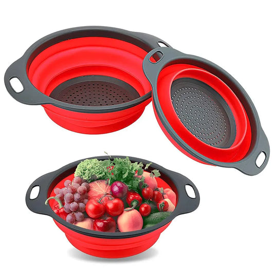 Silicone Round Collapsible Colander