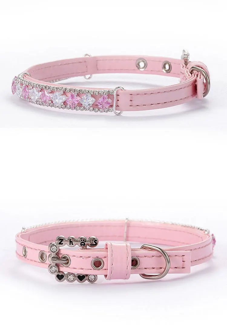 Bunte, verstellbare Halskette mit Kätzchenmotiv – Perlen-Katzenhalsband 