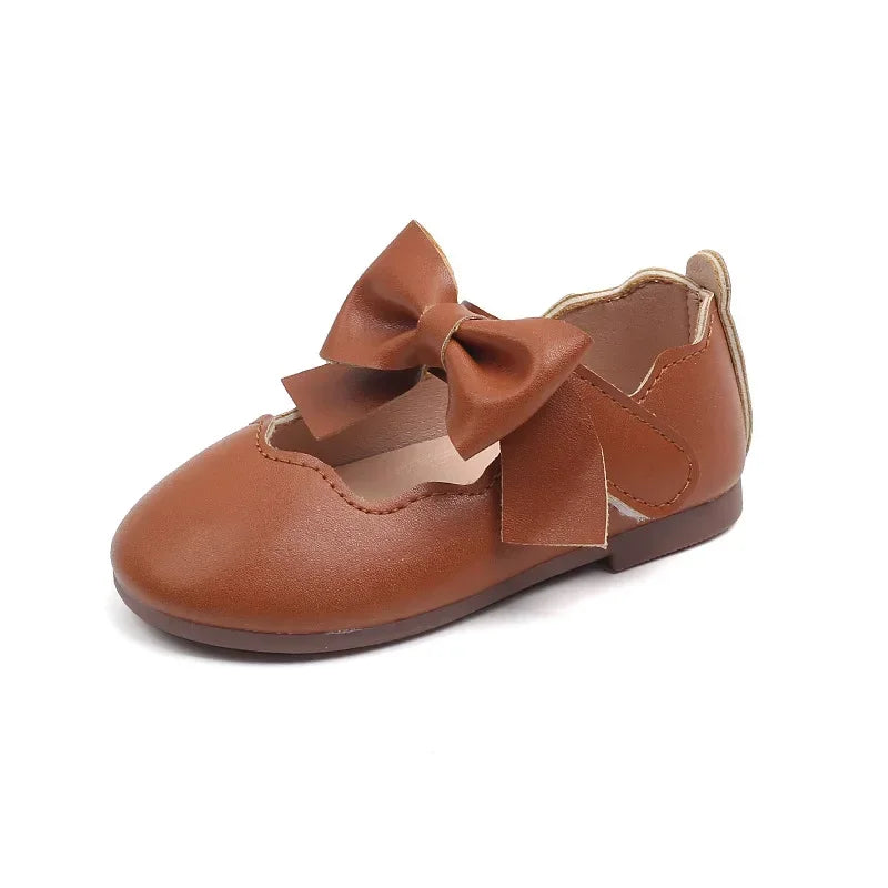 Toddler Girls Leather Casual Shoes – Non-Slip Kids Walking Shoes
