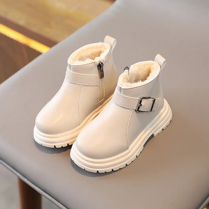 Flauschige Winterschuhe mit Plateau – Kinder-Schneestiefel 