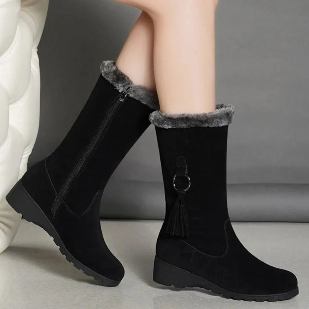 Women's Zipper Winter Snow Ankle Boots