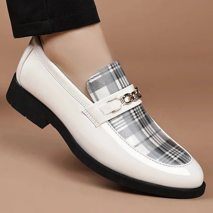 Mocassins à enfiler en cuir italien pour hommes