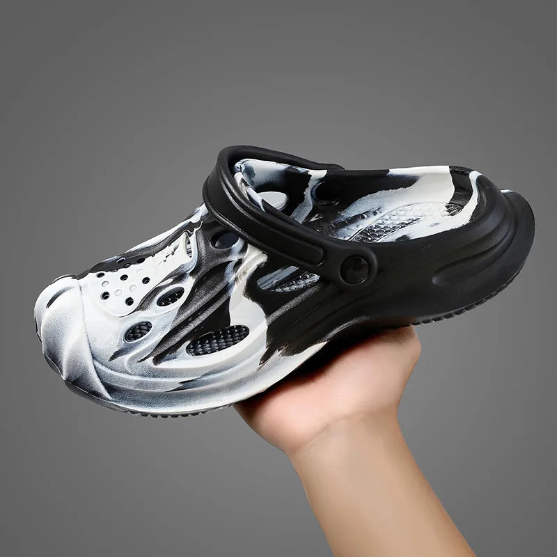 Herren Löcher Sandalen Hohl Atmungsaktive Flip Flops Clogs Schuhe