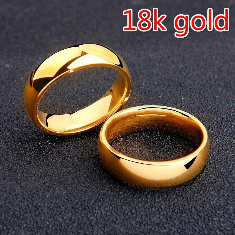 Golden Luxury Wedding Rings Perfect Anniversary Couples gift