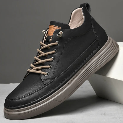 Genuine Leather Height Increase Sneakers