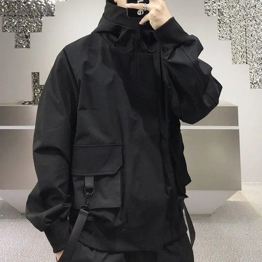 Hip Hop Streetwear hooded coat for Mens