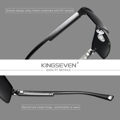 Schicke quadratische Sonnenbrille mit polarisierten, photochromen Gläsern und UV400-Schutz für ein stilvolles Fahren