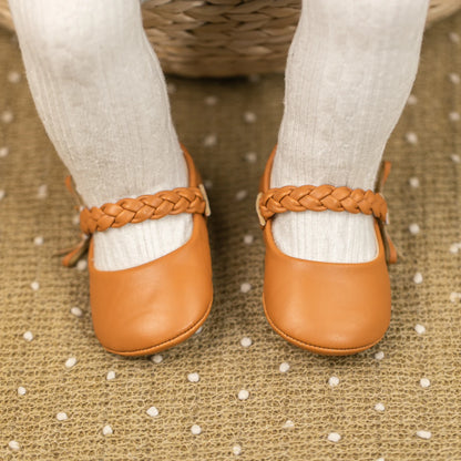 New Baby Girl Classic Bowknot Rubber Sole Shoes