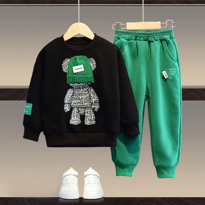 Spring 2PCS Hooded Kids Outfit