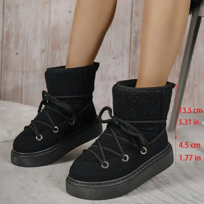 Women's Plush Thick Soled Winter Snow Boots