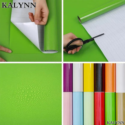 Decorative Wall Paper Furniture Renovation Stickers Kitchen Cabinet Waterproof Wallpaper.