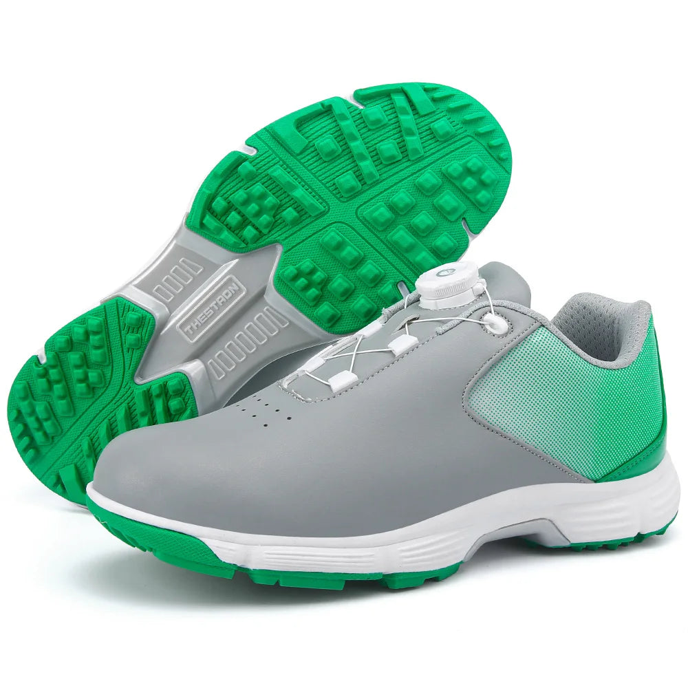 Wasserdichte Golfschuhe für Herren – Spikeless-Golfschuhe zum Schnüren, atmungsaktive und leichte Golfsneaker