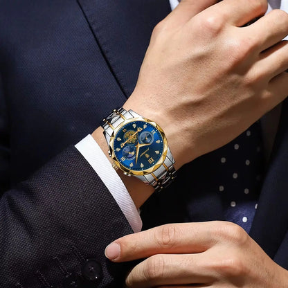 Men's Waterproof Luminous Stainless Steel Quartz Watch