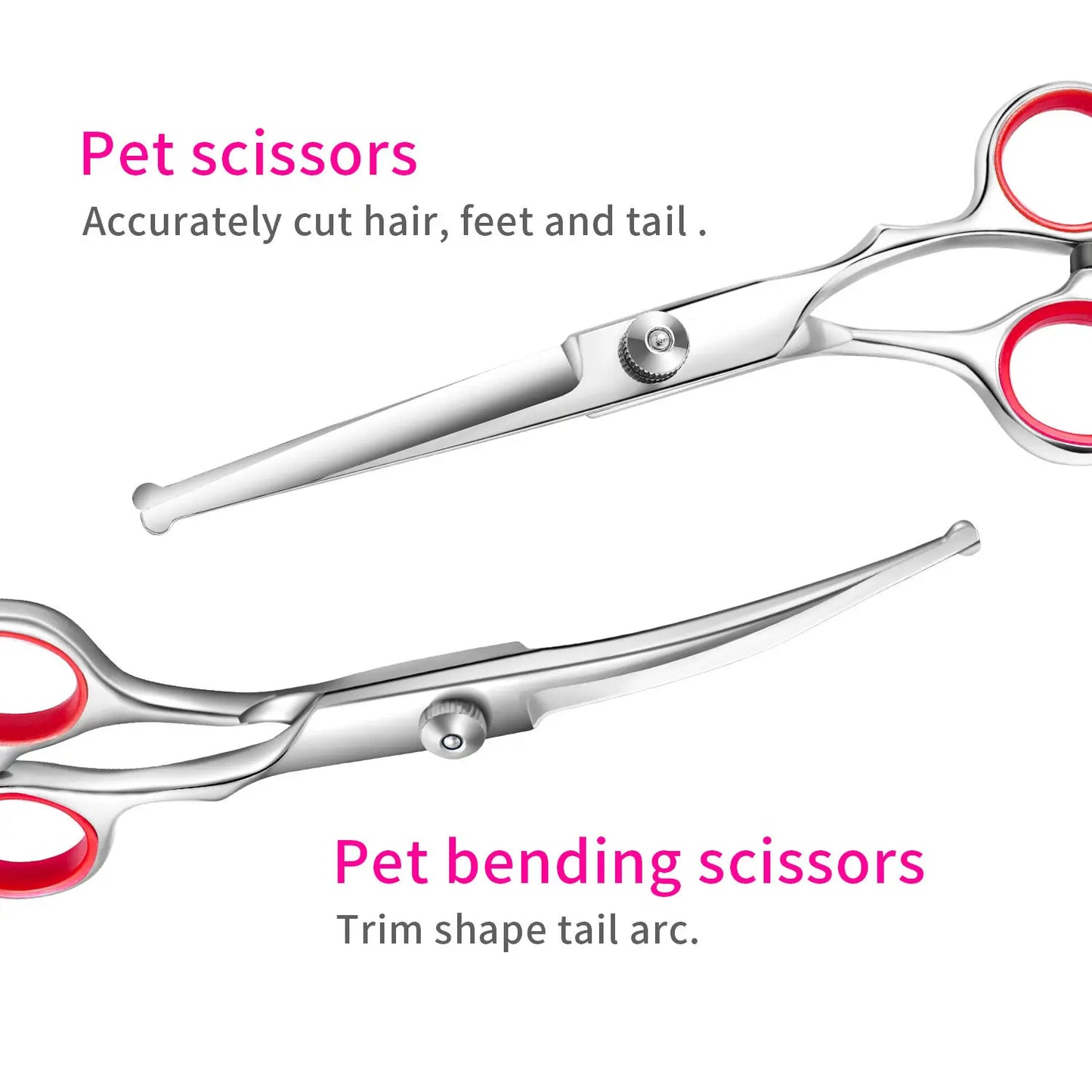 Dog Grooming Scissors Stainless Steel Pet Hair Cutting Scissors Kit