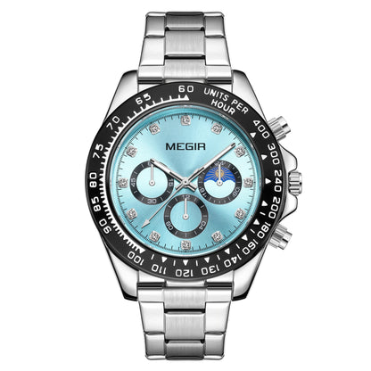 Herren-Quarzuhr aus Edelstahl – Wasserdichte Outdoor-Sportarmbanduhr mit Leuchtzifferblatt