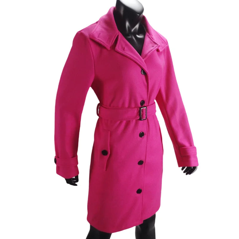 Single-Breasted Slim Jacket with Belt