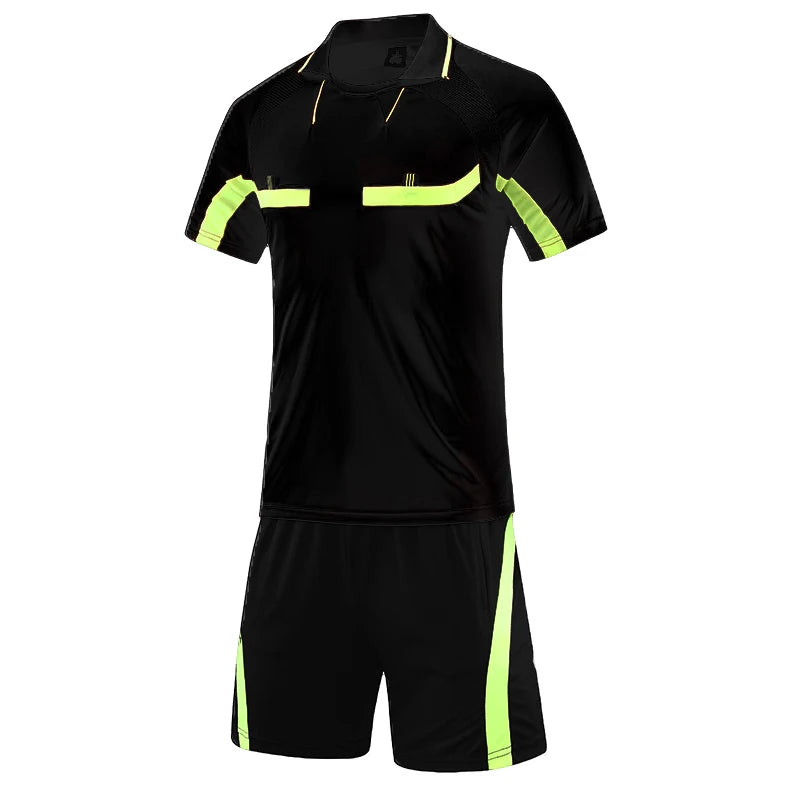 Men's Lightweight Turn Down Collar Soccer Referee Kit