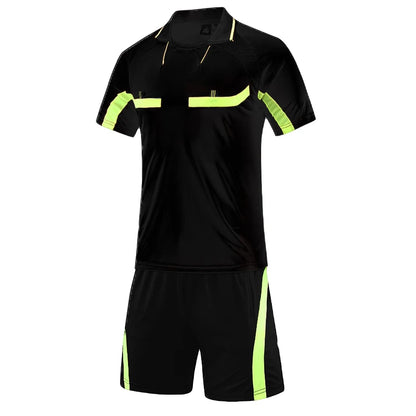 Men's Lightweight Turn Down Collar Soccer Referee Kit