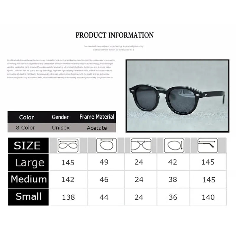 Polarisierte Sonnenbrille im Lemtosh-Stil für Damen und Herren