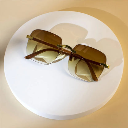 Women’s Square Rimless Sunglasses Set (4 Pack) – Frameless UV400 Fashion Sun Shades