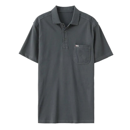 Baumwoll-Poloshirts, Herren-T-Shirt mit großen Taschen