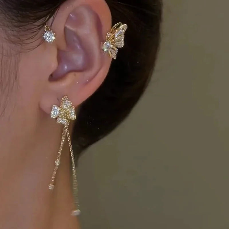 Ohrclips mit Schmetterlingsmotiv für Damen