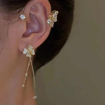 Ohrclips mit Schmetterlingsmotiv für Damen