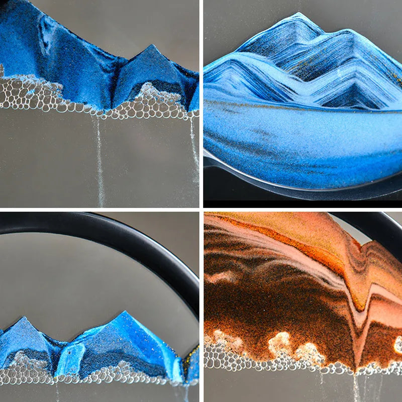 Round 3D Deep Sea Sandscape Sand Art
