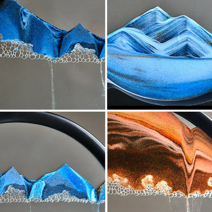 Art de sable rond de paysage de sable de mer profonde 3D